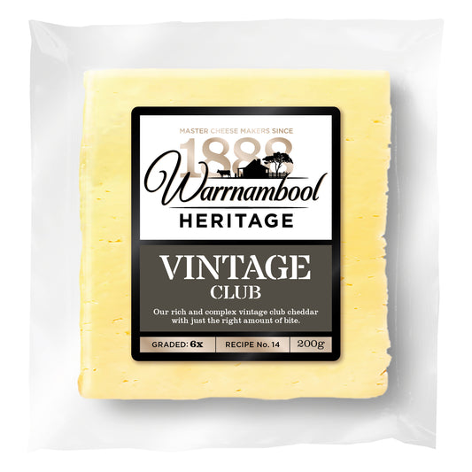 Warrnambool Vintage Club Cheddar Cheese 200g