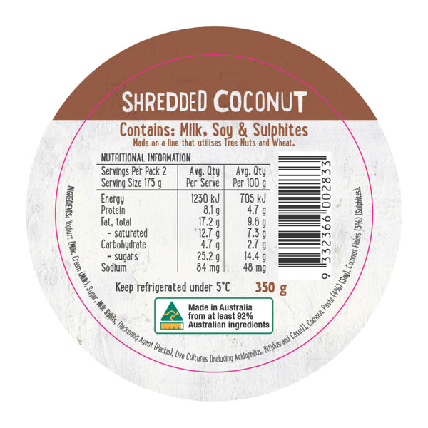 Harris Farm Yoghurt Shredded Coconut 350g | Harris Farm Online