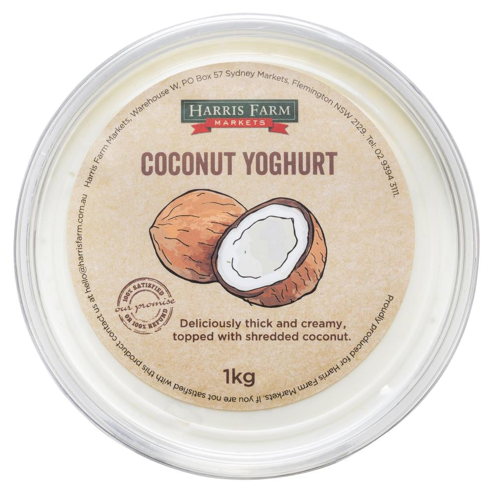 Harris Farm Coconut flavoured Yoghurt 1Kg , Frdg2-Dairy - HFM, Harris Farm Markets
 - 1