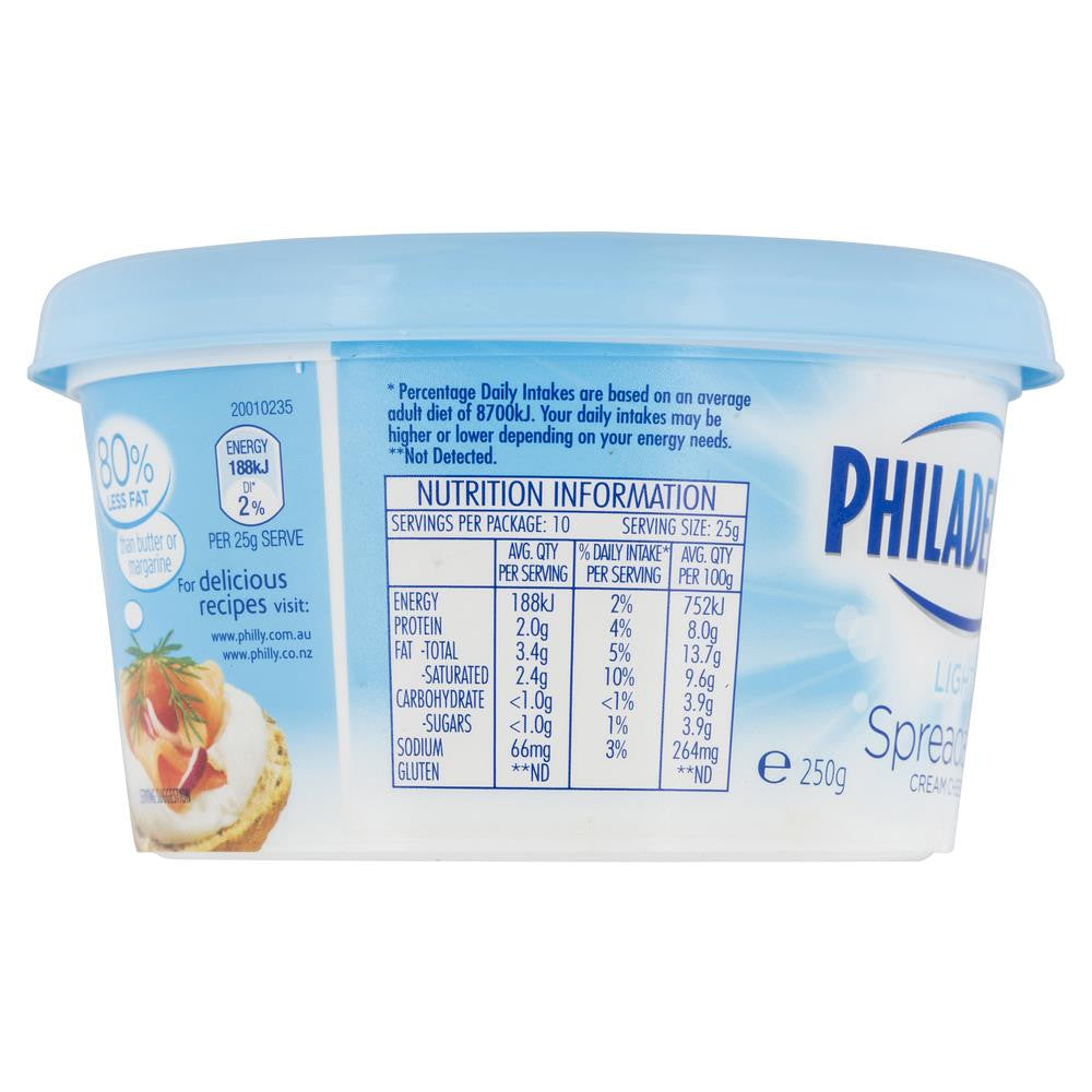 Philadelphia Light Spreadable Cream Cheese 250g , Frdg1-Cheese - HFM, Harris Farm Markets
- 3