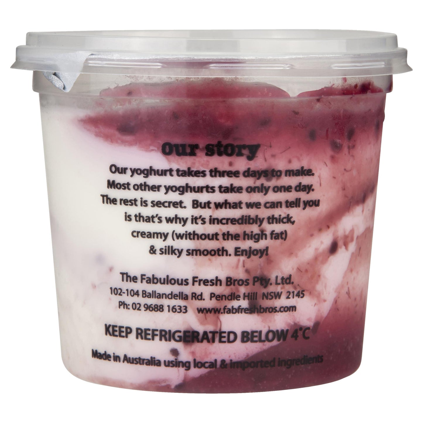 Ruby & Roy's Yoghurt Greek Boysenberry 350g , Frdg2-Dairy - HFM, Harris Farm Markets
- 2