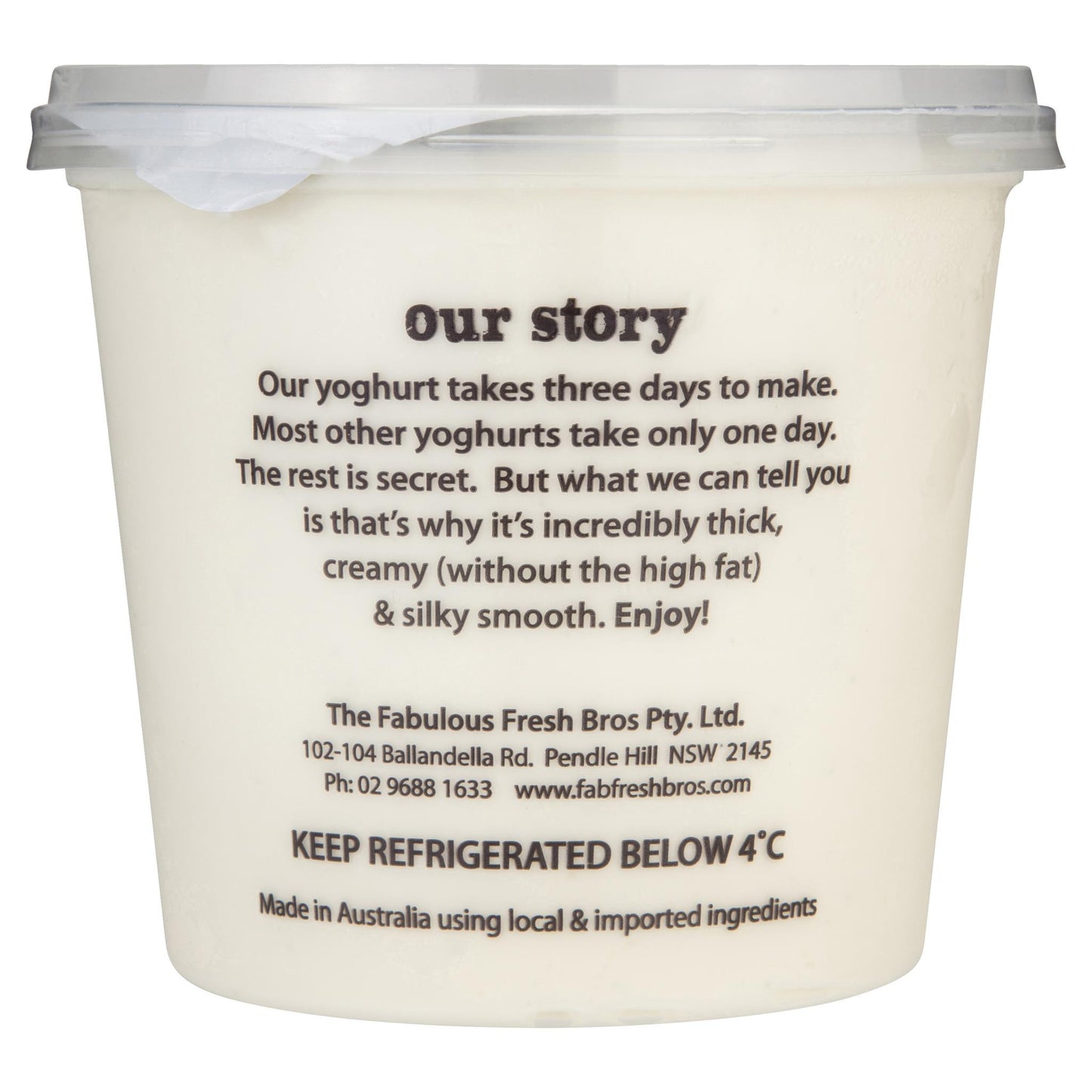 Ruby & Roy's Yoghurt Vanilla Bean Greek Divine 700g , Frdg2-Dairy - HFM, Harris Farm Markets
- 2