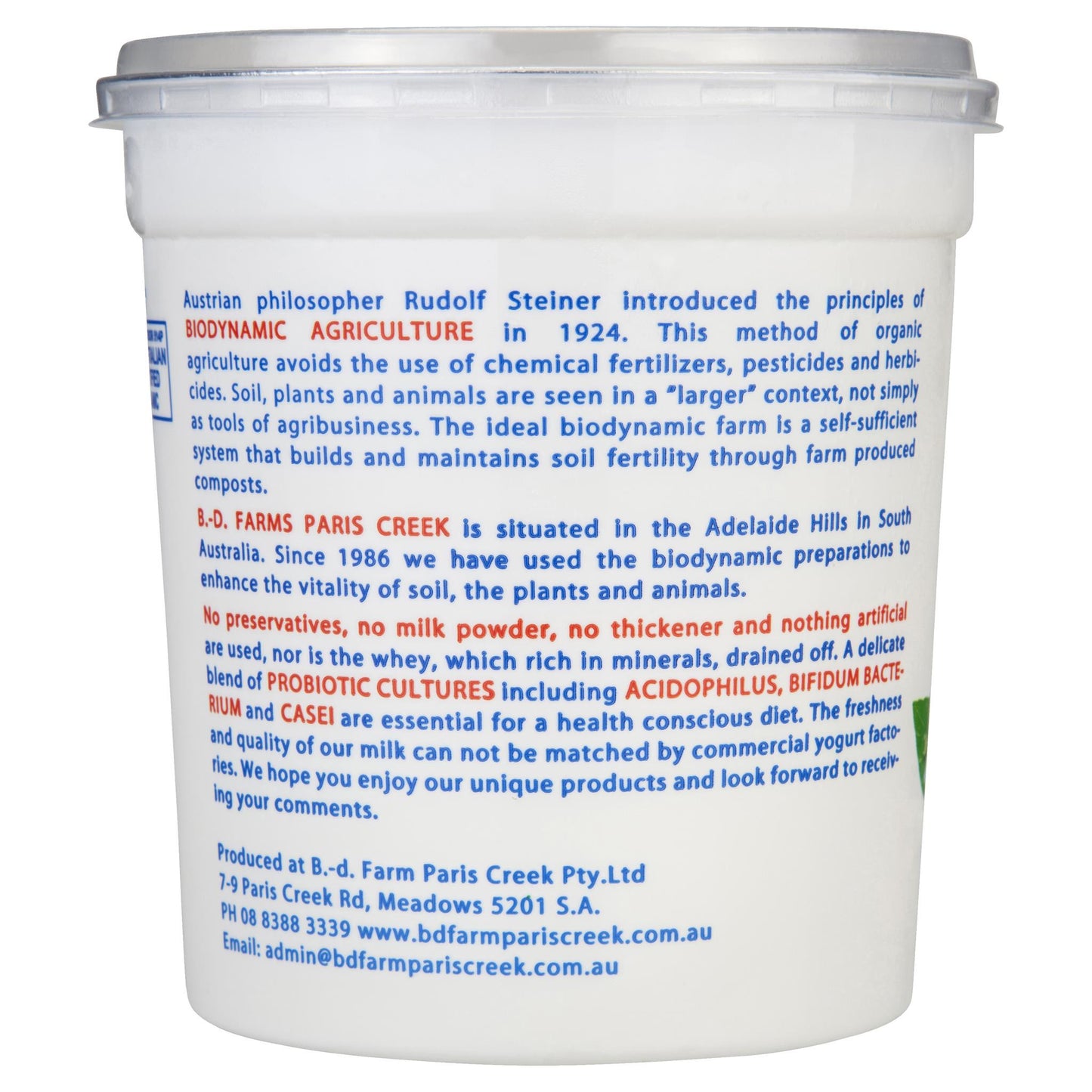 Paris Creek Organic Low Fat Yogurt 1kg , Frdg2-Dairy - HFM, Harris Farm Markets
- 3