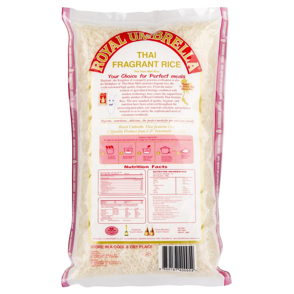 Royal Umbrella Thai Jasmine Rice 1kg , Grocery-Asian - HFM, Harris Farm Markets
- 2