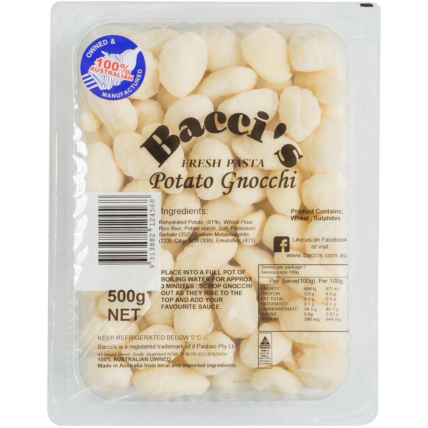 Bacci's Potato Gnocchi | Harris Farm Online