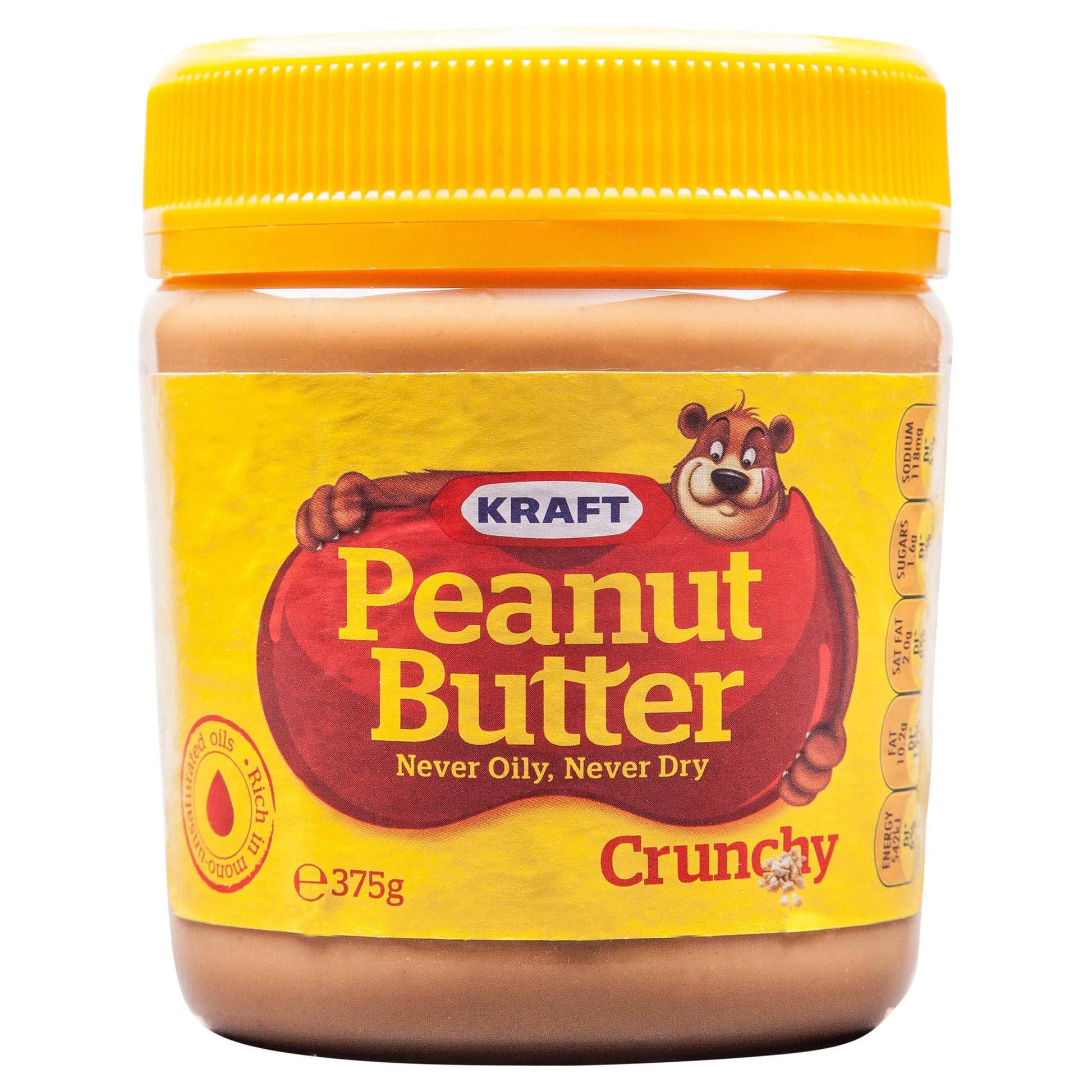 Kraft Peanut Butter Crunchy 375g , Grocery-Spreads - HFM, Harris Farm Markets
 - 1