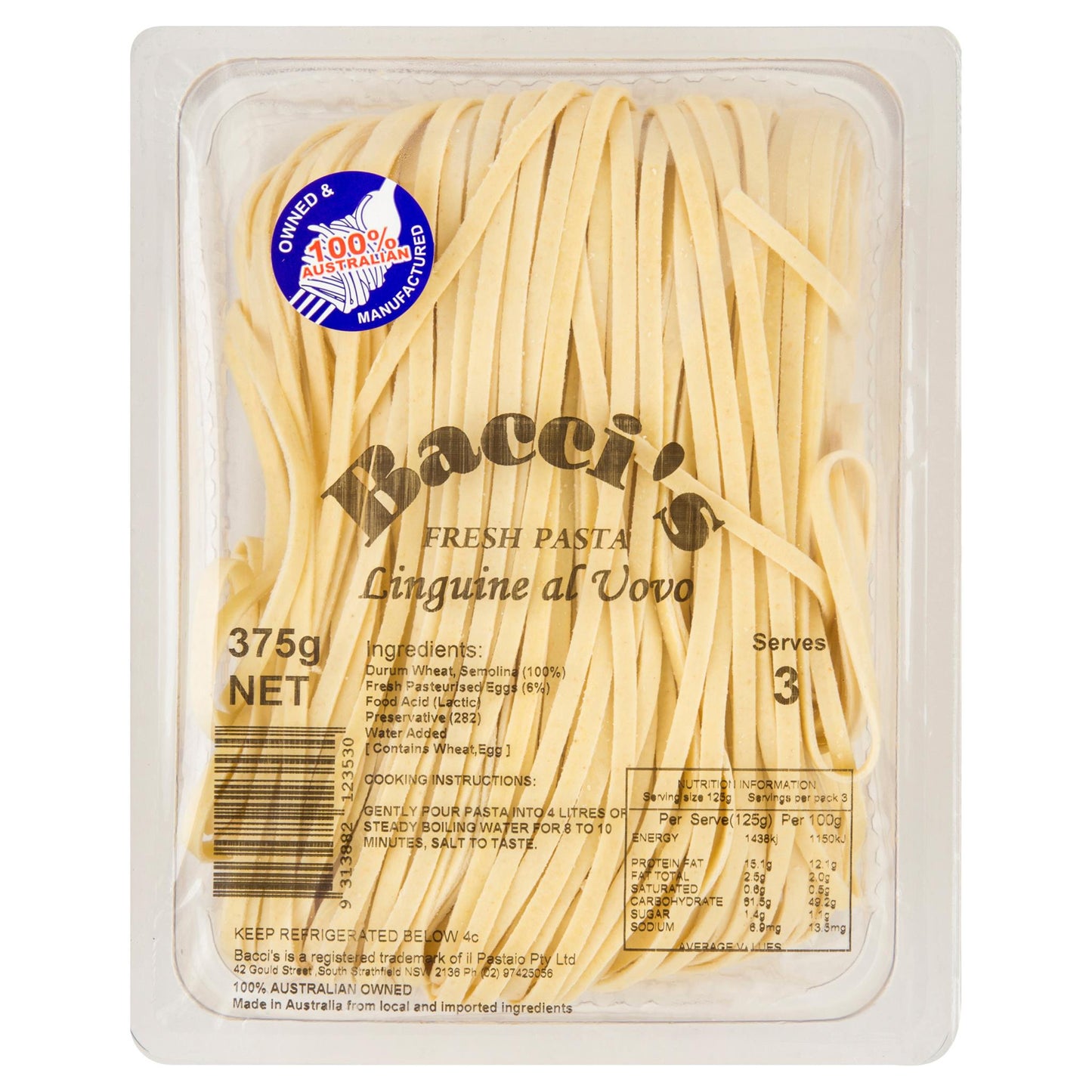 Baccis - Fresh Pasta - Linguine Al Vovo | Harris Farm Online