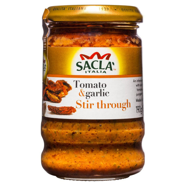 Sacla Pasta Sauce Sundried Tomato & Garlic 190g , Grocery-Pasta - HFM, Harris Farm Markets
 - 1