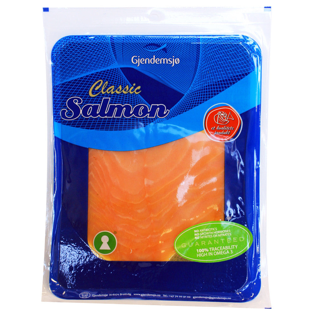 Salmon Classic Smoked Presliced 100g Gjendemsjo , Frdg3-Seafood - HFM, Harris Farm Markets
 - 1