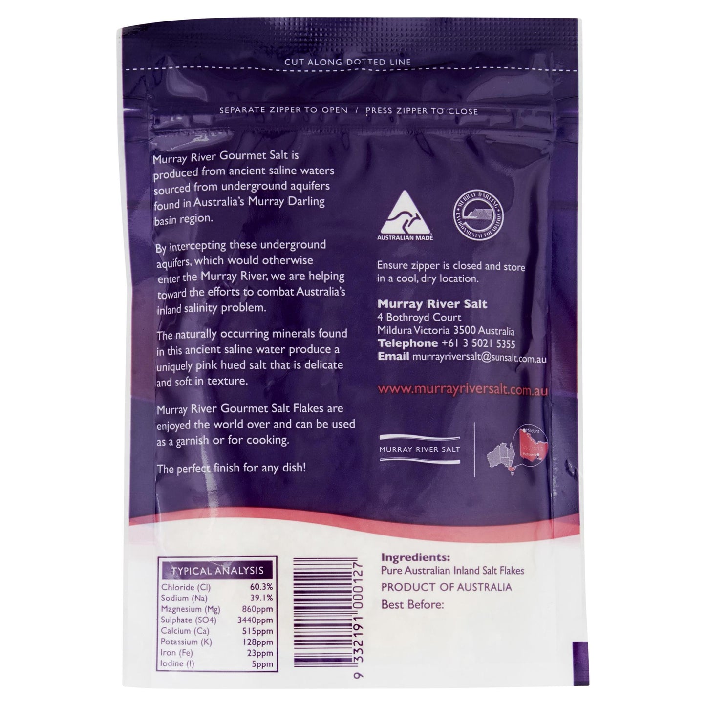 Murray River Salt Pouch 150g , Grocery-Cooking - HFM, Harris Farm Markets
- 2