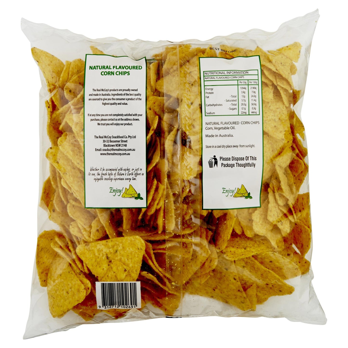 Nature's Earth Corn Chips Unsalted 500g , Grocery-Confection - HFM, Harris Farm Markets
- 2
