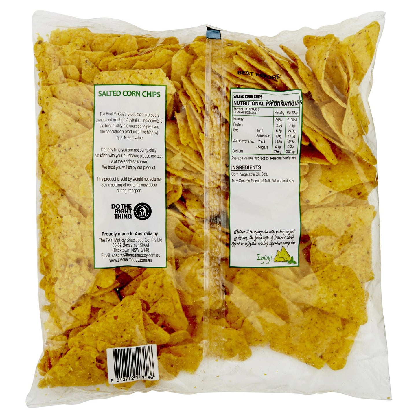 Nature's Earth Corn Chips Salted 500g , Grocery-Confection - HFM, Harris Farm Markets
- 2
