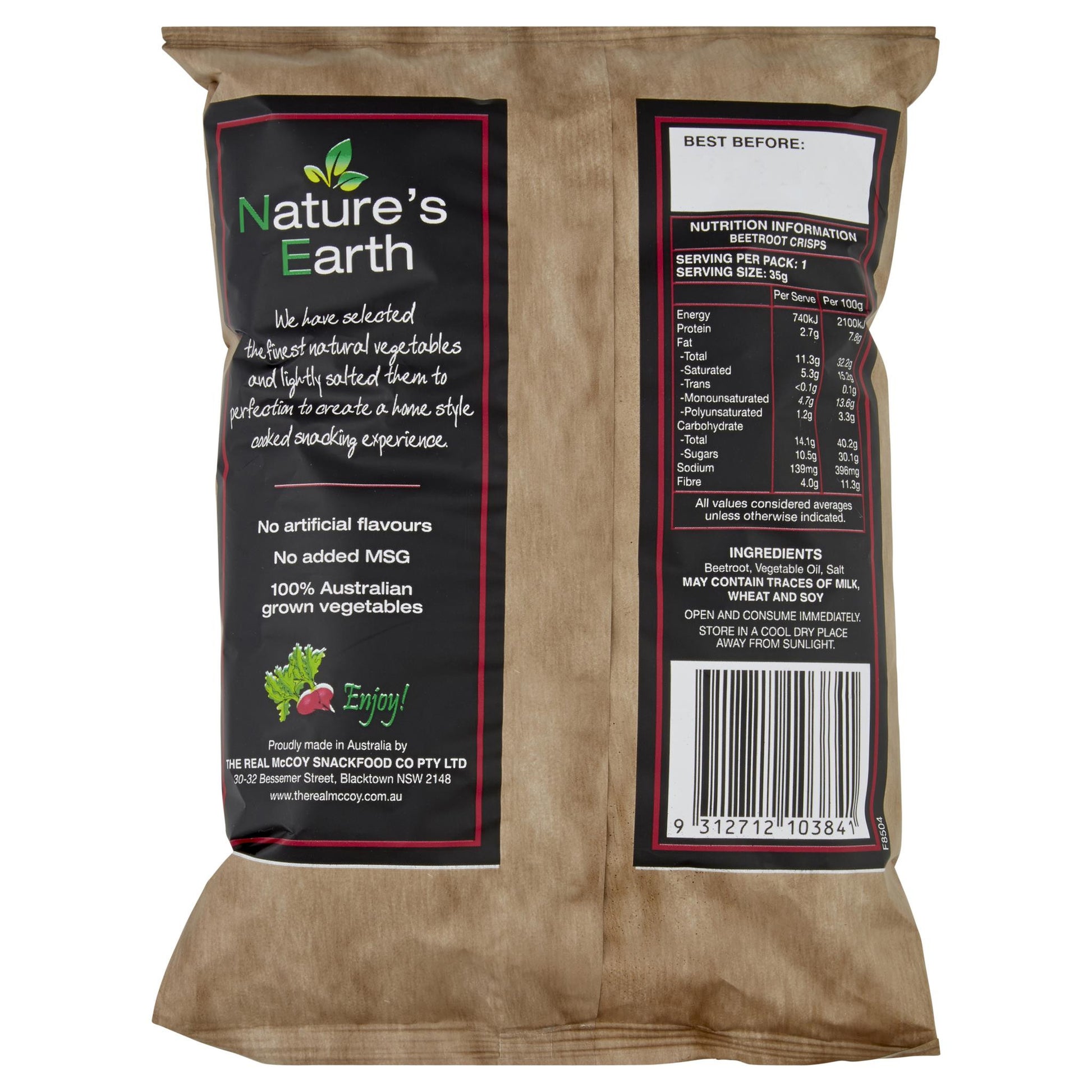 Nature's Earth Crisps Beetroot 35g , Grocery-Confection - HFM, Harris Farm Markets
 - 2