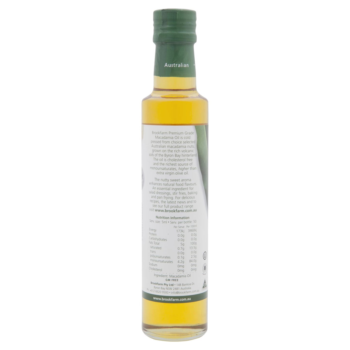 Brookfarm Natural Macadamia Oil 250ml , Grocery-Condiments - HFM, Harris Farm Markets
- 2