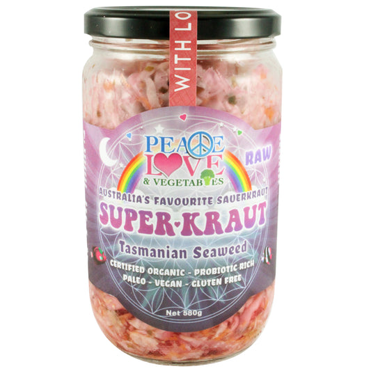Peace Love and Vegetables Super Kraut Raw Tasmanian Seaweed 680g