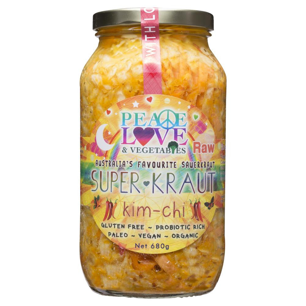 Peace Love & Vegetables Super Kraut Kim-Chi 680g , Grocery-Can or Jar - HFM, Harris Farm Markets
- 1