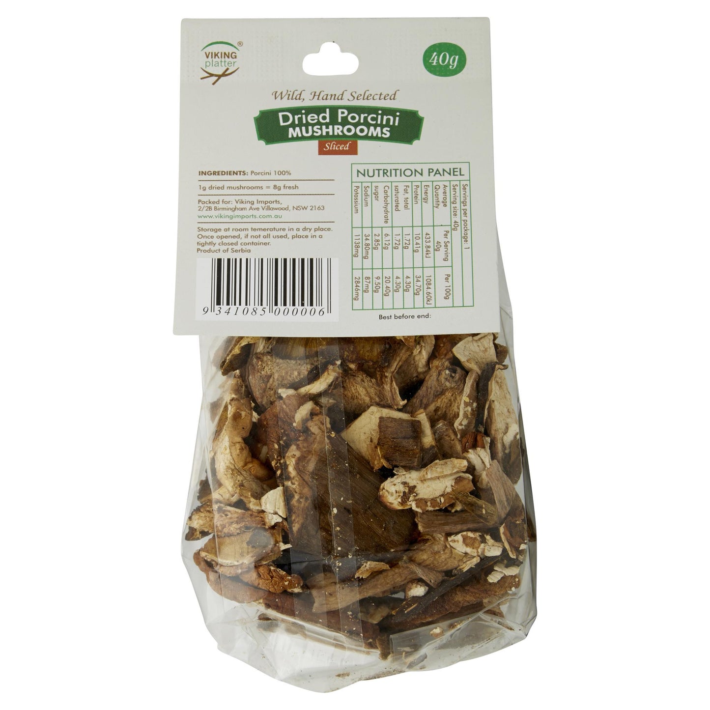 Mushrooms Porcini Dried & Sliced Viking (40g) , Grocery-Antipasti - HFM, Harris Farm Markets
- 2