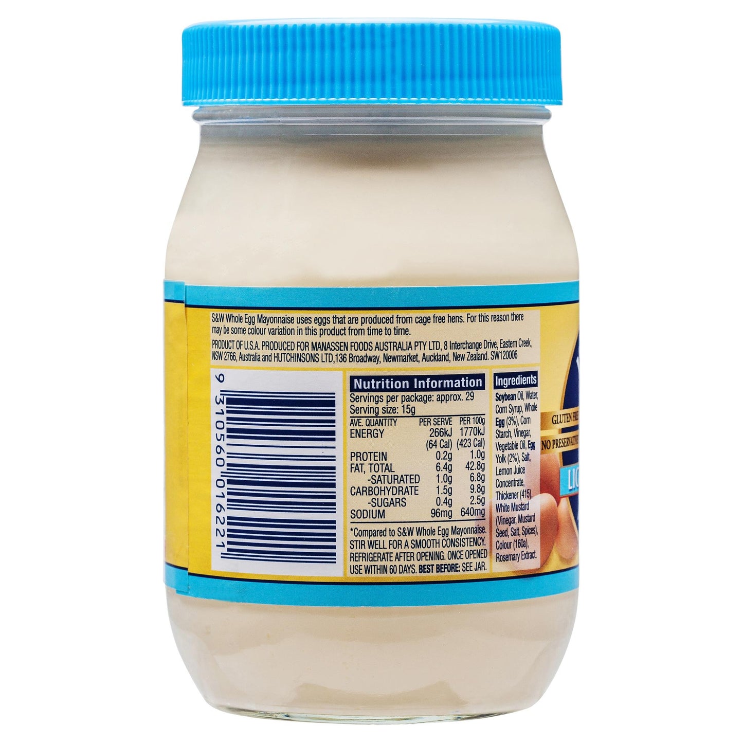 S&W Egg Mayo Light 440g , Grocery-Condiments - HFM, Harris Farm Markets
- 2