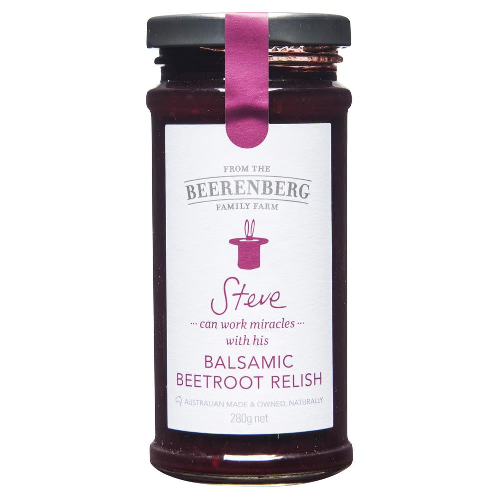 Beerenberg Balsamic Beetroot Relish 280g , Grocery-Condiments - HFM, Harris Farm Markets
- 1