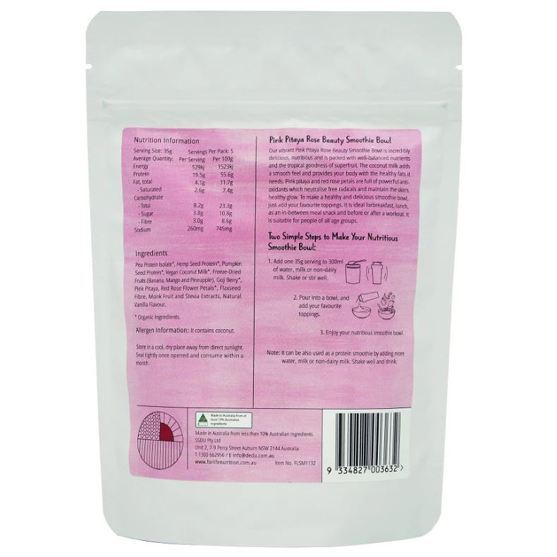For Life Protein Smoothie Bowl Pink Pitaya Rose 175g