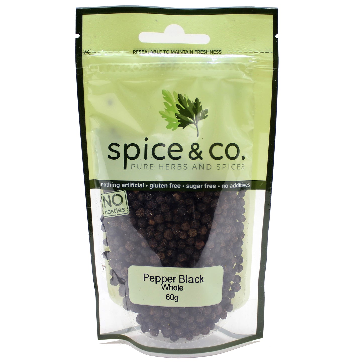 Spice and Co Pepper Black Whole 60g | Harris Farm Markets Online