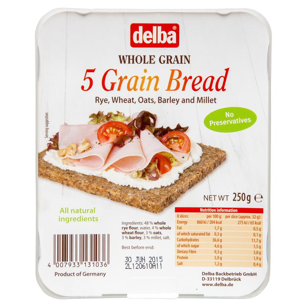 Delba 5 Whole Grain Bread 250g , Z-Bakery - HFM, Harris Farm Markets
- 1
