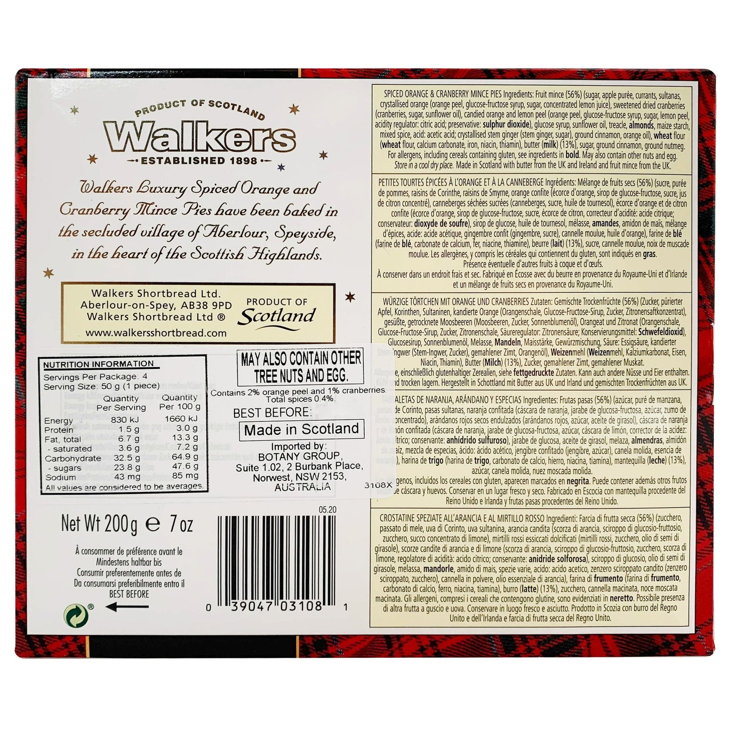 Walkers Spiced Orange and Cranberry Mince Pies | Harris Farm Online