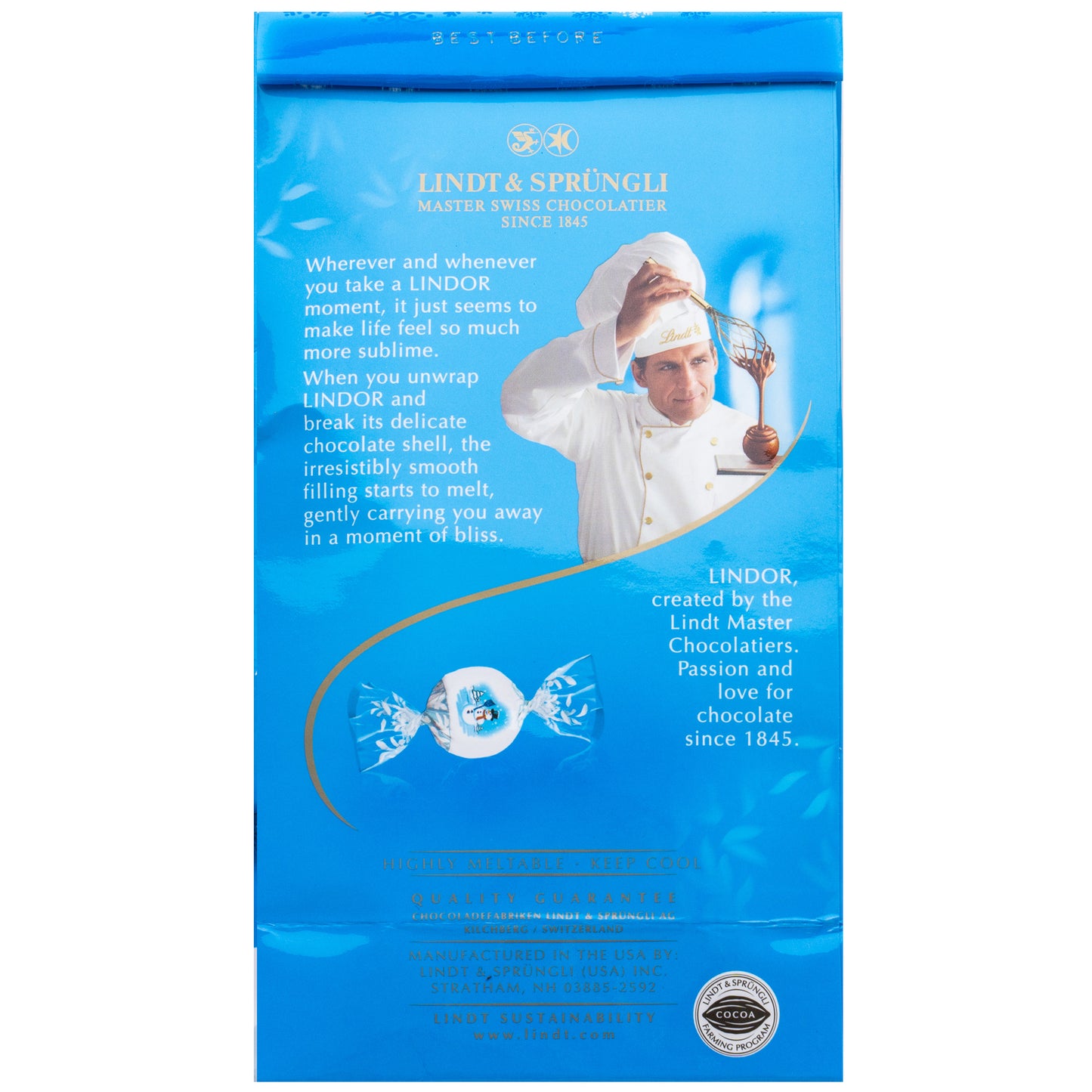 Lindt Lindor Milk and White Chocolate Bag | Harris Farm Online
