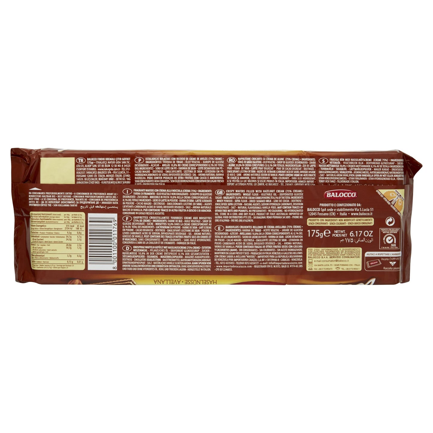 Balocco Wafers Nocciola 175g , Grocery-Biscuits - HFM, Harris Farm Markets
- 2