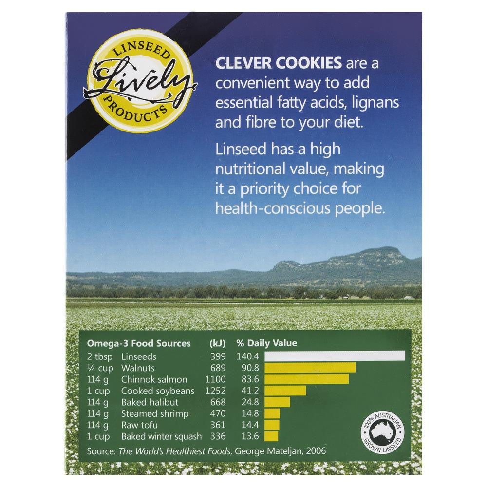 Lively Clever Cookie Linseed Sultana 250g , Grocery-Biscuits - HFM, Harris Farm Markets
 - 2