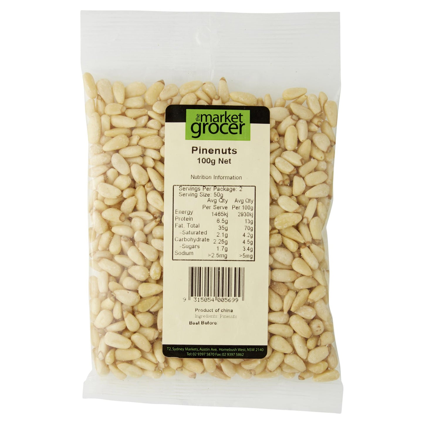 Market Grocer Pinenuts 100g , Grocery-Nuts - HFM, Harris Farm Markets