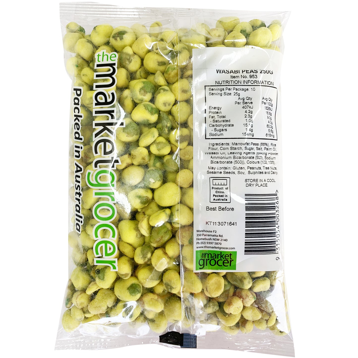 The Market Grocer - Nuts Wasabi Peas | Harris Farm Online