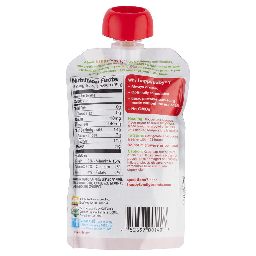 Happybaby Organic Baby Food Broccoli Pear Pea 99g , Grocery-Pantry - HFM, Harris Farm Markets
- 2
