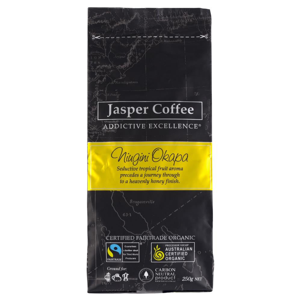 Jasper Grnd Coffee Okapa 250g , Grocery-Coffee - HFM, Harris Farm Markets
- 1
