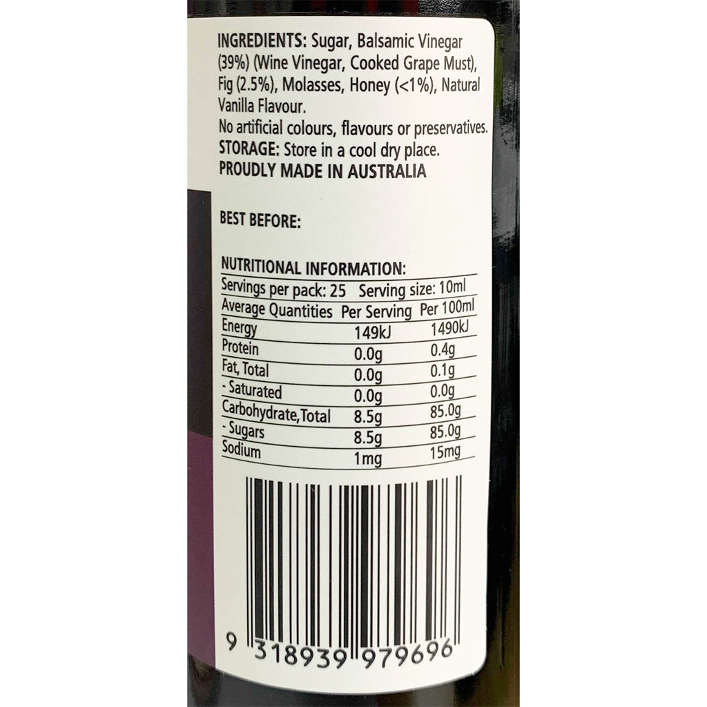 Random Harvest Caramelised Fig Honey and Vanilla Balsamic Vinegar 250ml | Harris Farm Markets Online