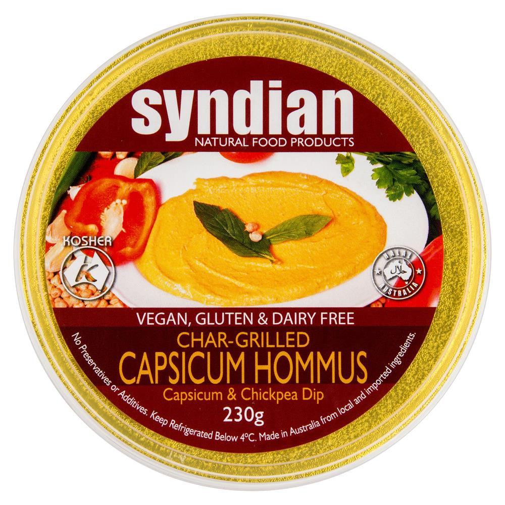 Syndian Char Grilled Capsicum Hommus 230g , Frdg1-Antipasti - HFM, Harris Farm Markets
 - 1