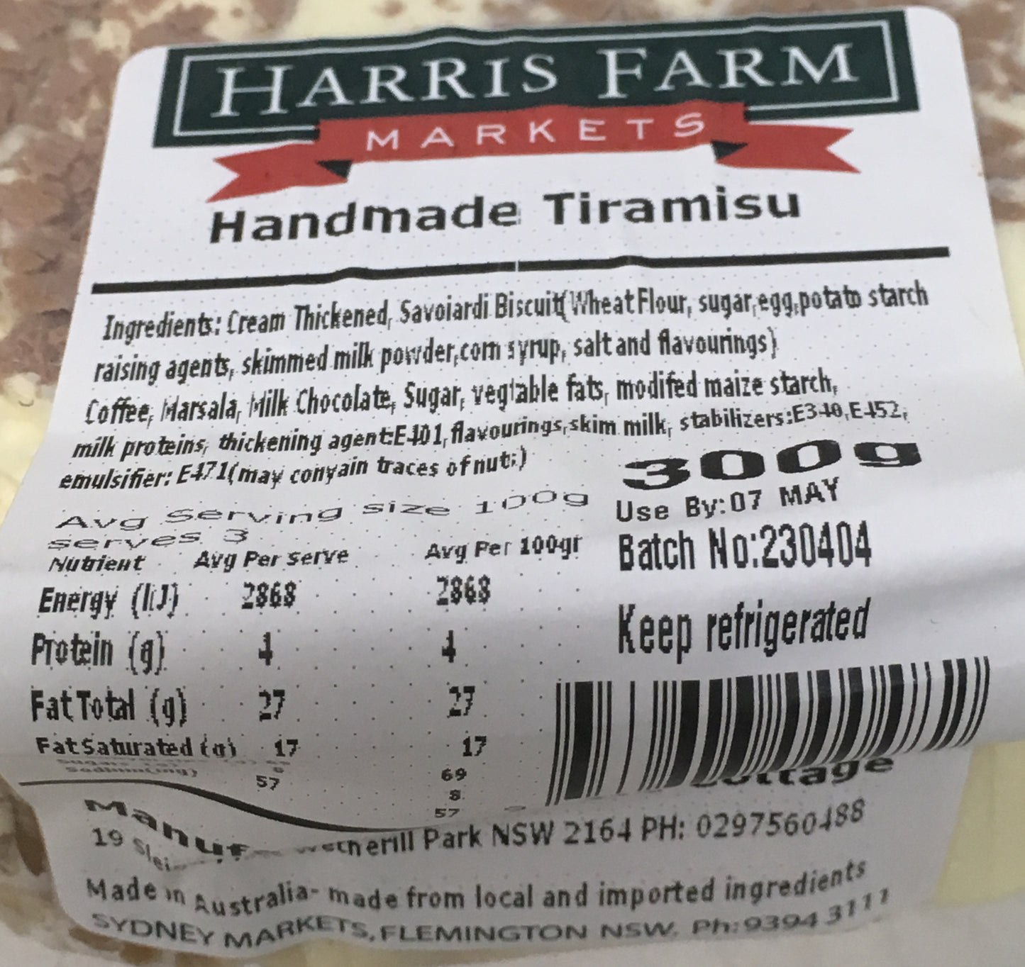 Harris Farm Tiramisu 300g