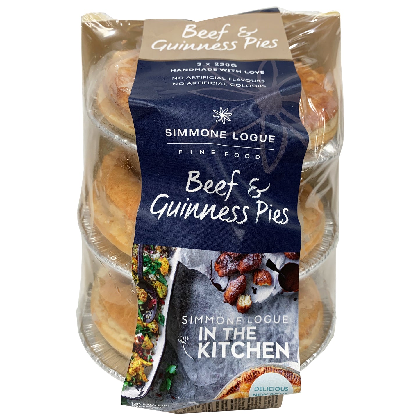 Simmone Logue Beef and Guinness Pies x3 700g