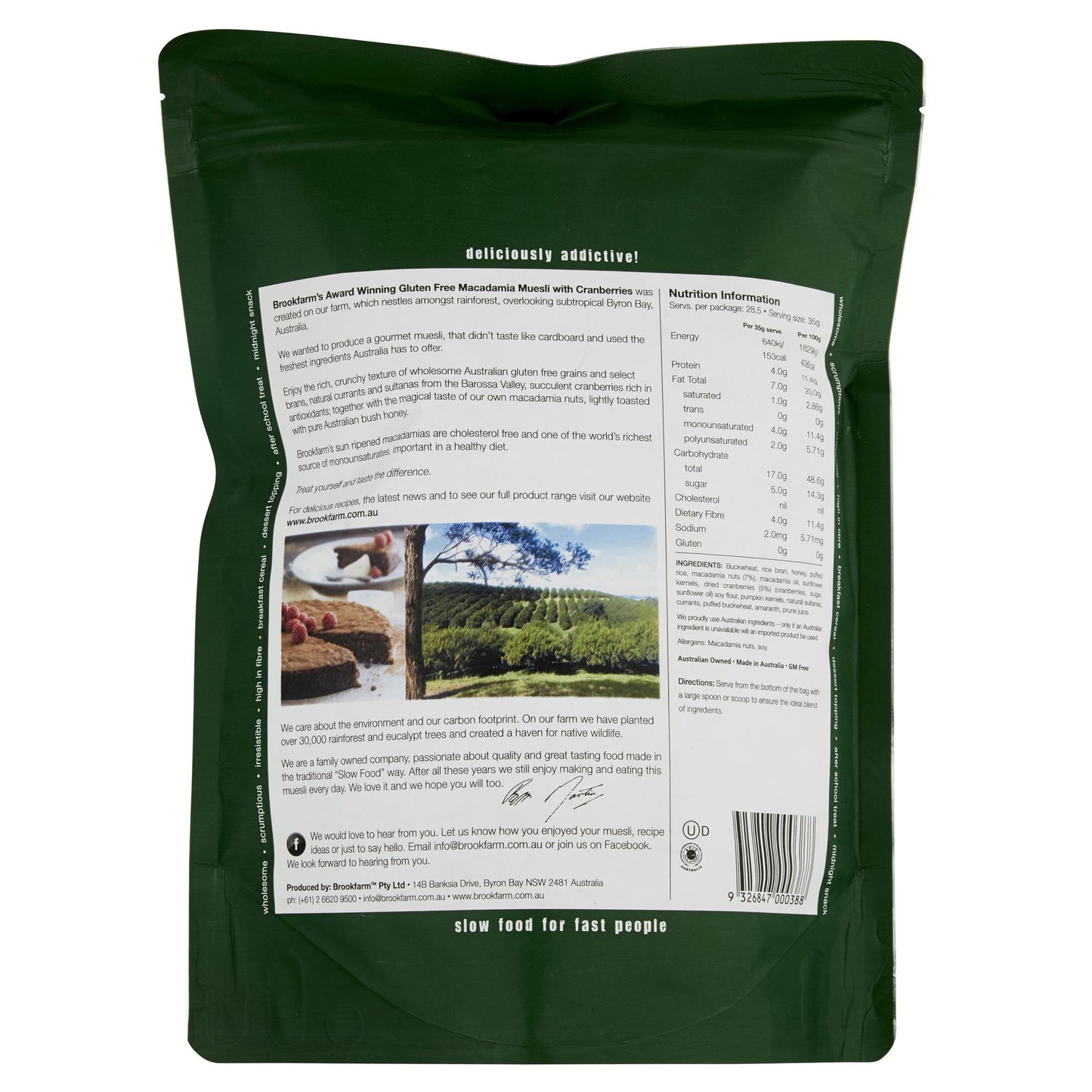 Muesli Gluten Free Macadamia Cranberries 1kg Brookfarm , Grocery-Cereals - HFM, Harris Farm Markets
- 2