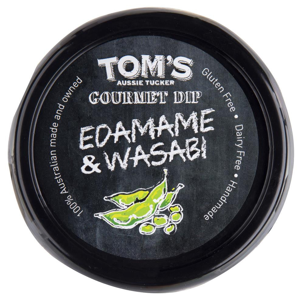 Toms Aussie Tucker Gourmet Dip Edamame Wasabi 200g , Frdg1-Antipasti - HFM, Harris Farm Markets
- 1