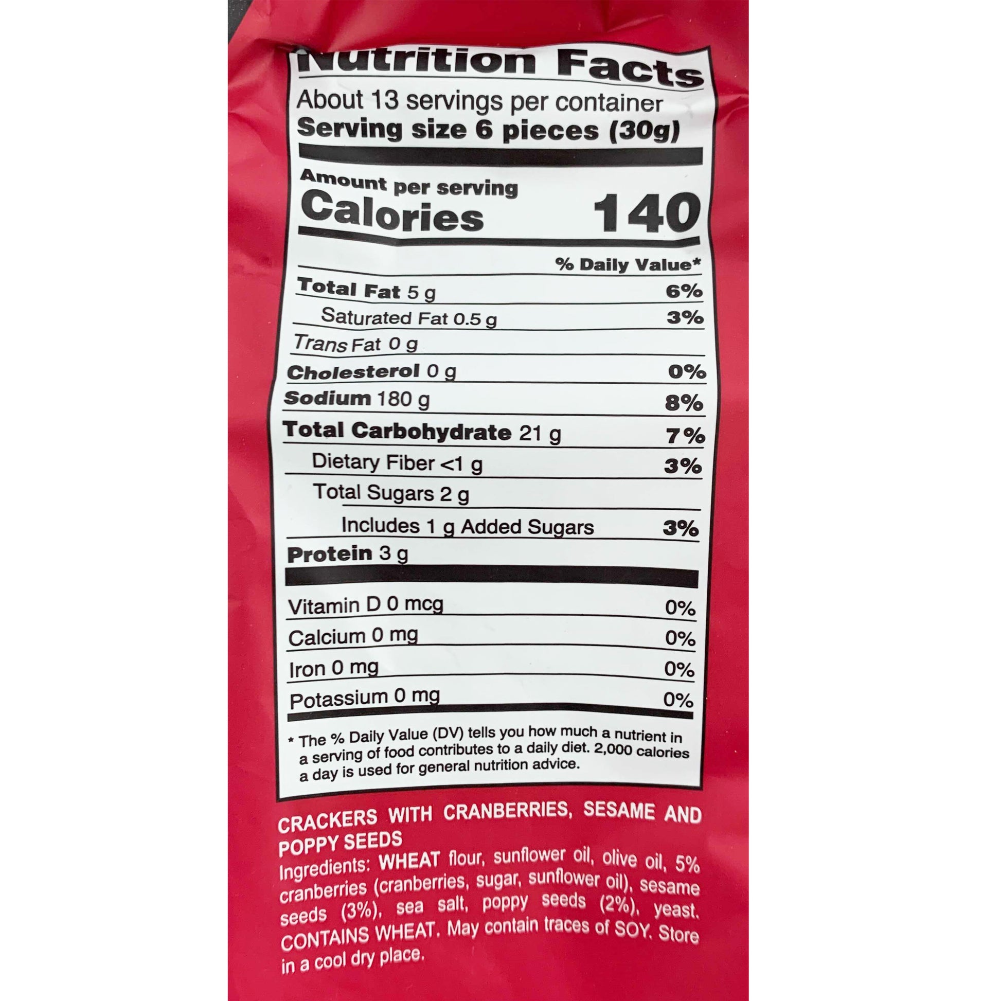 Laurieri Scrocchi Grande Thin Crackers with Cranberry, Sesame and Poppy Seeds | Harris Farm Online