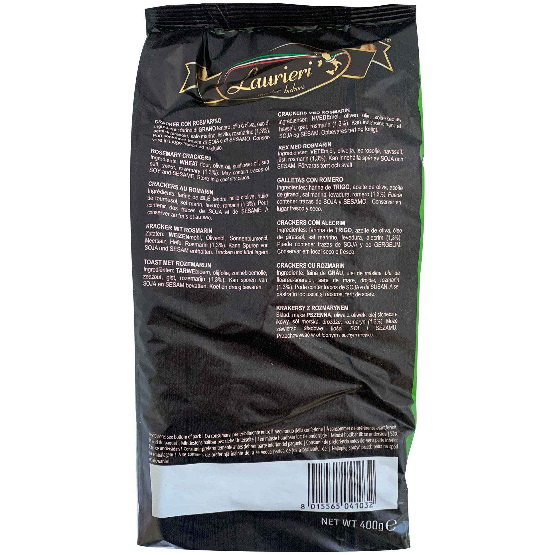 Laurieri Scrocchi Thin Crackers with Rosemary | Harris Farm Online