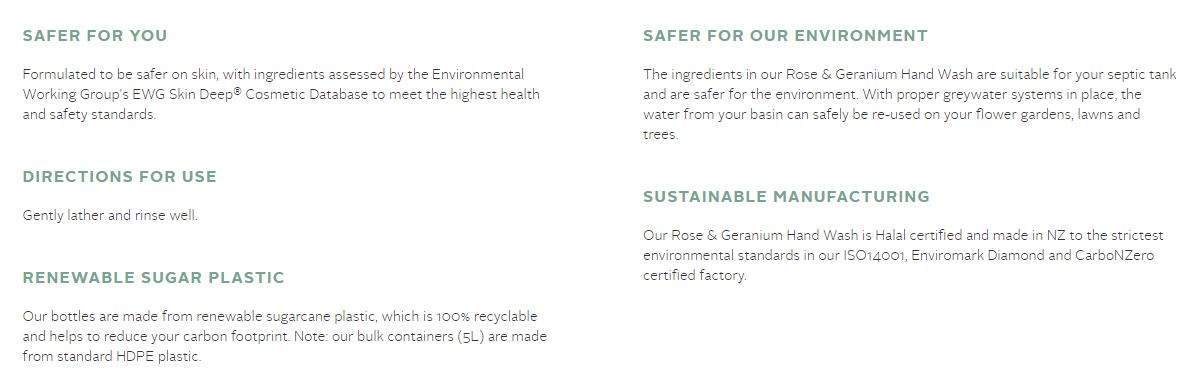 Ecostore - Handwash Pump - Rose & Geranium | Harris Farm Online