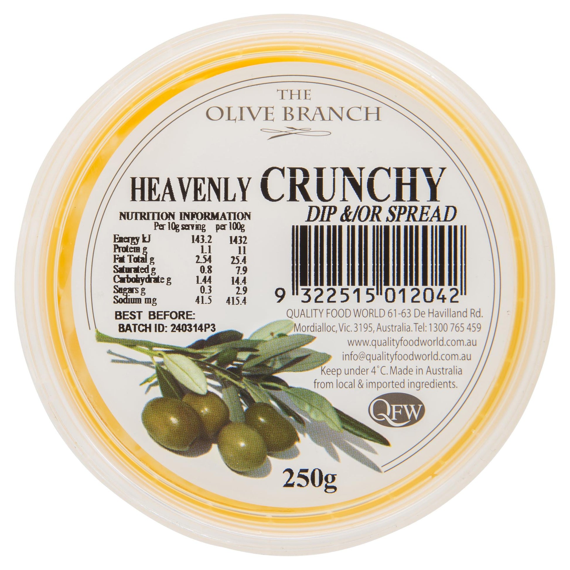 Olive Branch Heavenly Crunchy 250g , Frdg1-Antipasti - HFM, Harris Farm Markets
 - 1