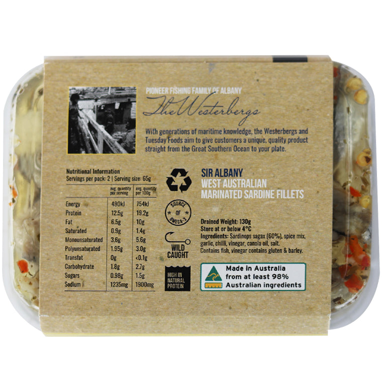Sir Albany Marinated Sardine Fillets | Harris Farm Online