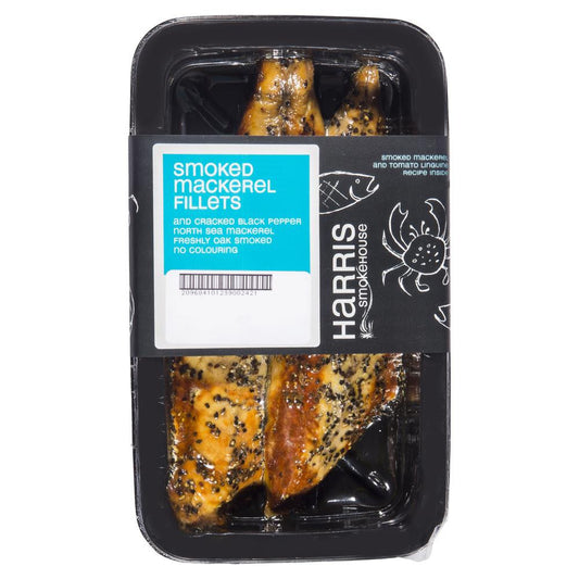 Harris Smokehouse Smoked Mackerel Fillets and Cracked Black Pepper (150-250g) , Frdg3-Seafood - HFM, Harris Farm Markets
 - 1