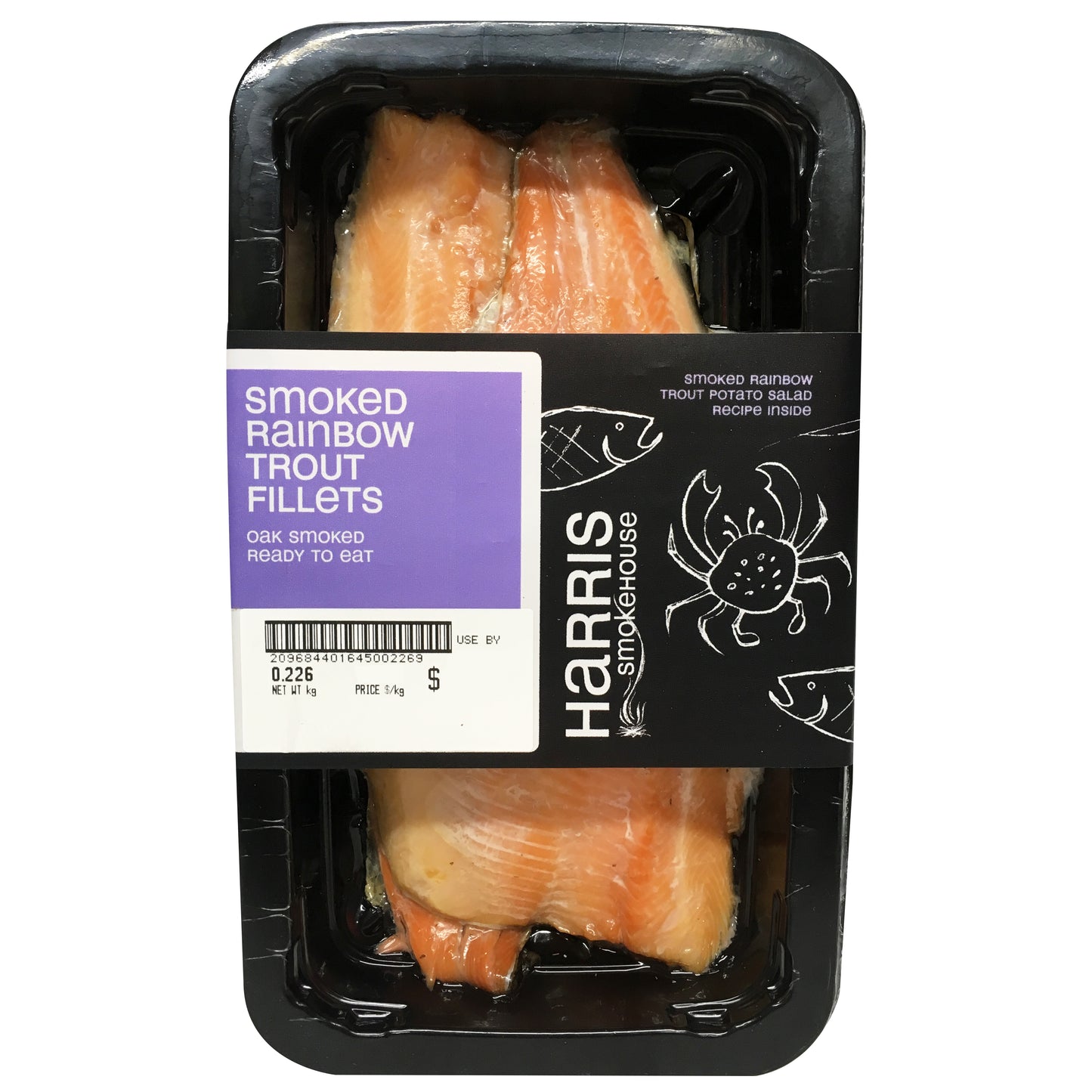 Trout Fillets - Smoked Rainbow Prepacked (150-250g) Harris Smokehouse