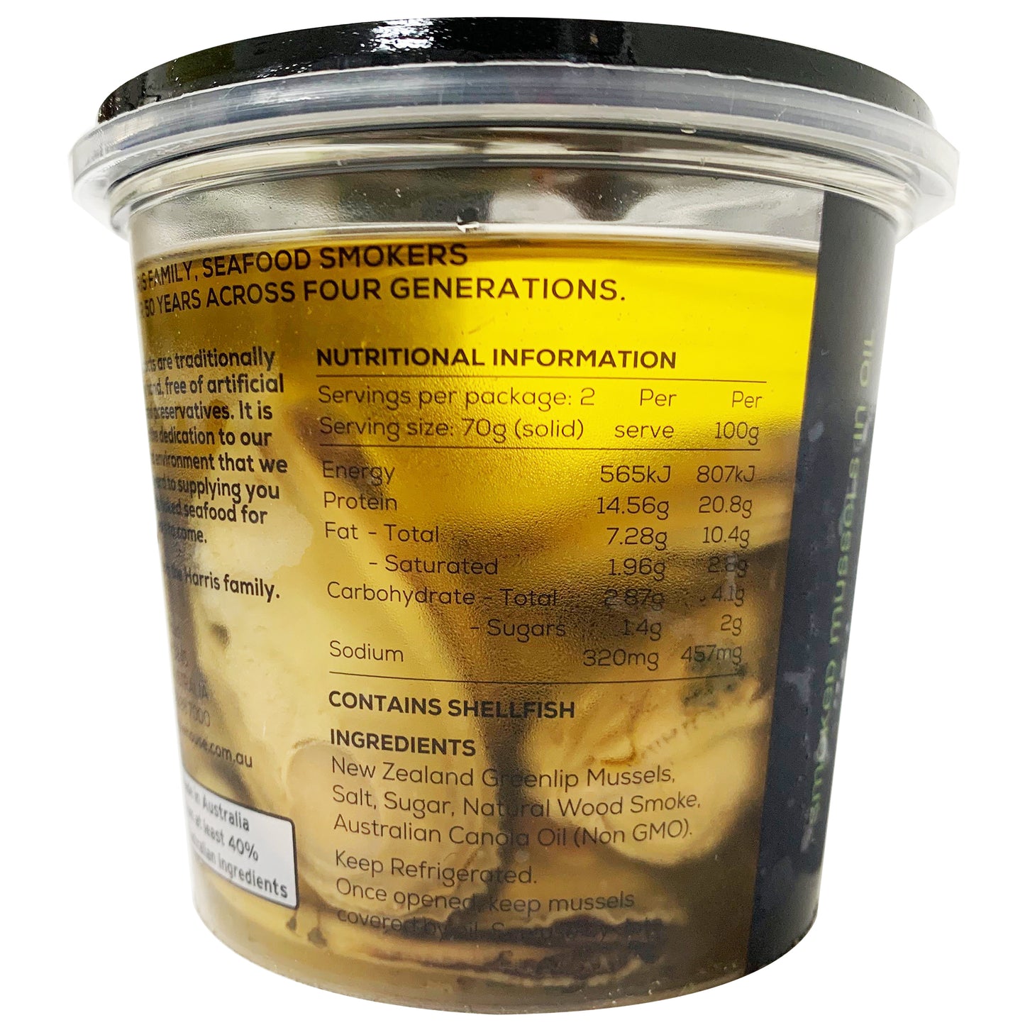 Harris Smoke House - Smoked Mussels - In Oil (320g)