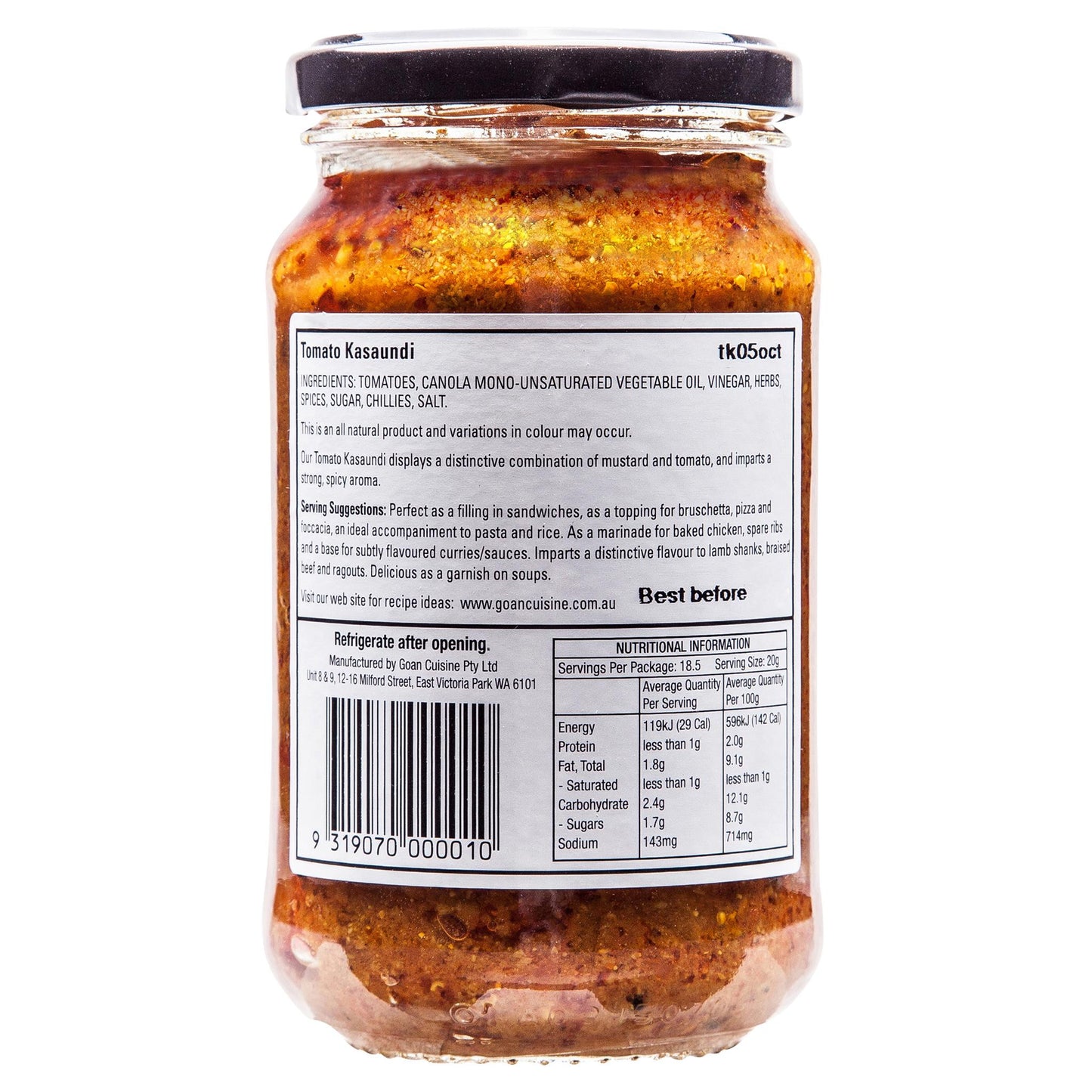 Goan Cuisine Tomato Kasaundi 375g , Grocery-Cooking - HFM, Harris Farm Markets
- 2