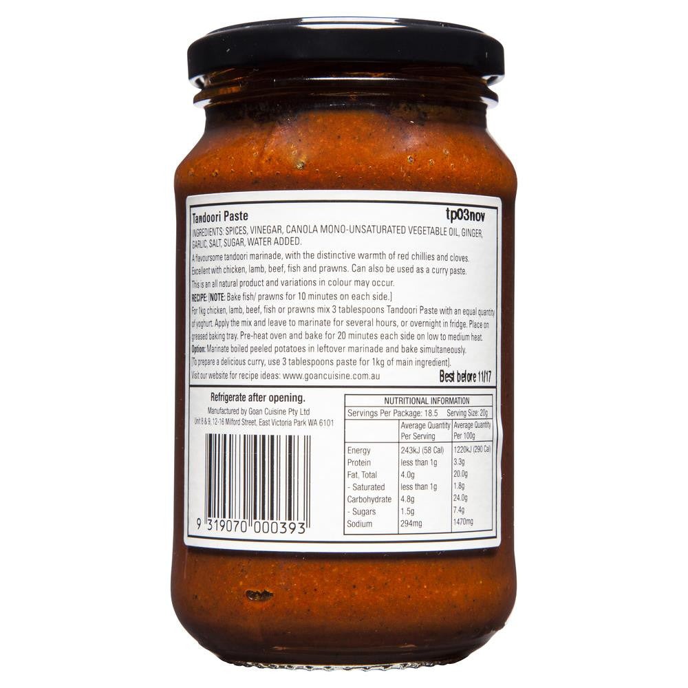 Goan Cuisine Tandoori Curry Paste 370g , Grocery-Cooking - HFM, Harris Farm Markets
- 2